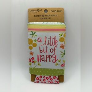 Floral Slim Drink Sleeve - a little bit of Happy - NWT OSFM